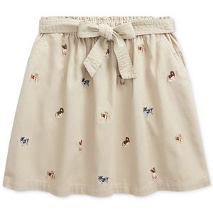 COPY - Ralph Lauren Polo Dog Print Khaki Skirt Girls Sz 5